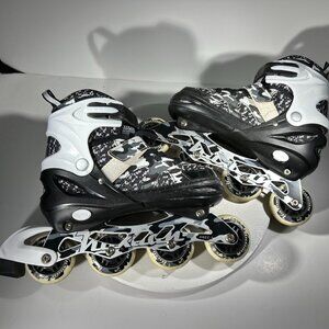 Kuxuan Adjustable Inline Skates Youth Boys Girls Size 3 to 6 with Light Up Wheel
